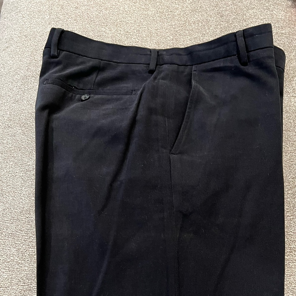 Banana Republic Mens Dress Chino Pants Size 35 x 32 Black Cotton Twill